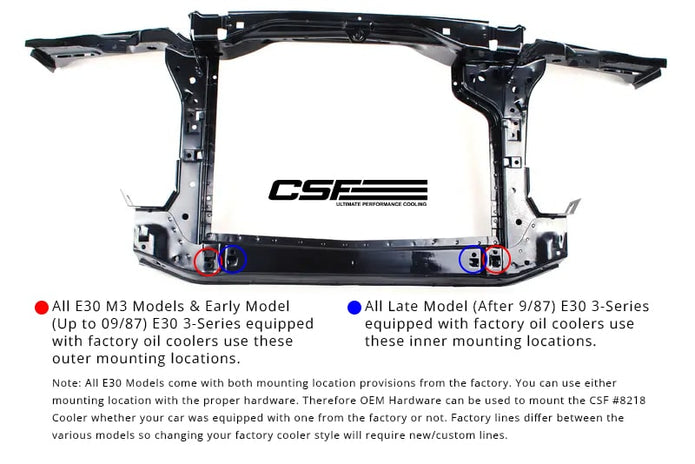 CSF BMW E30 Group A / DTM Race Style Oil Cooler CSF #8218